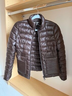 Mango Brown Quilted Puffer Jacket for woman